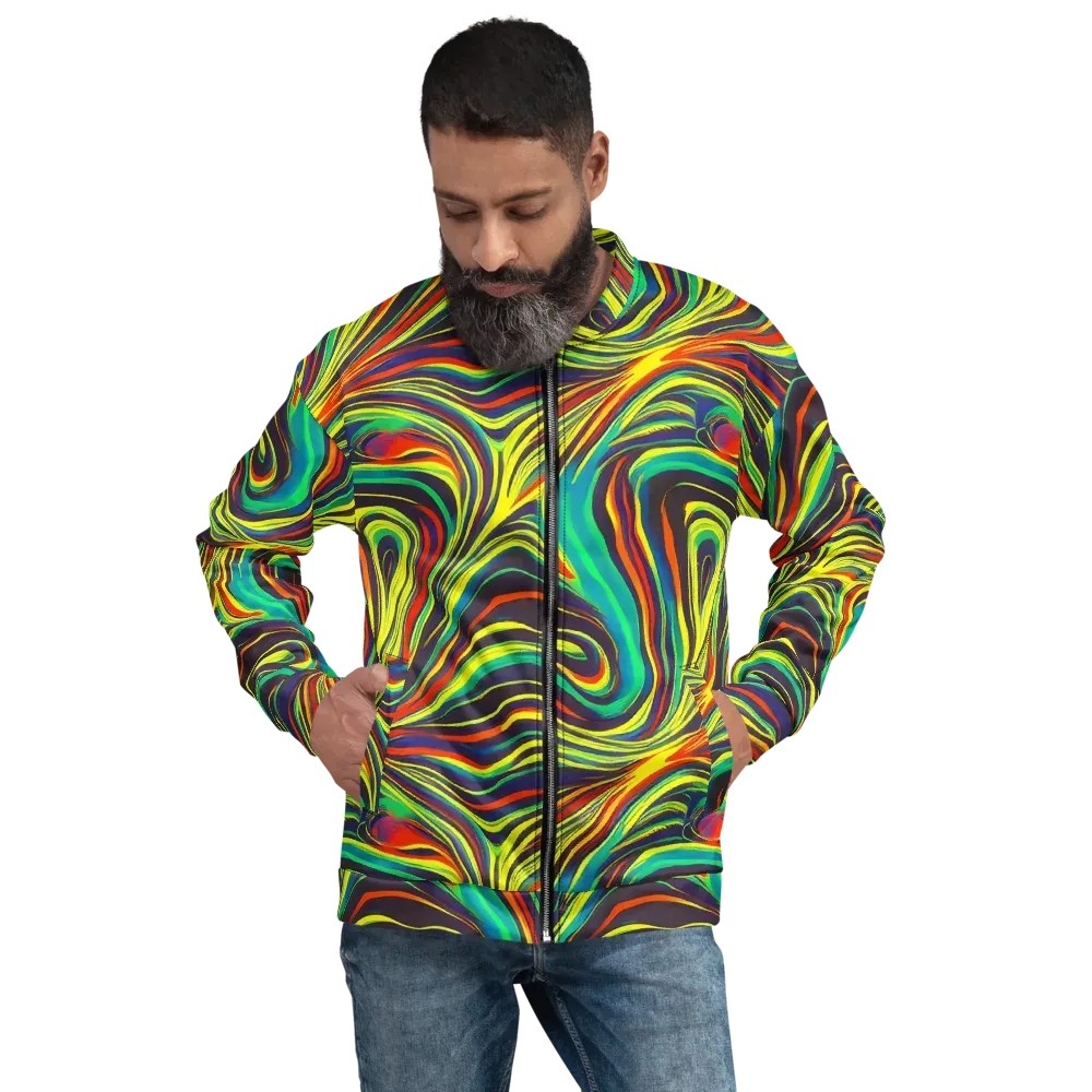 Voltage Veil on Bomber Jacket — Front