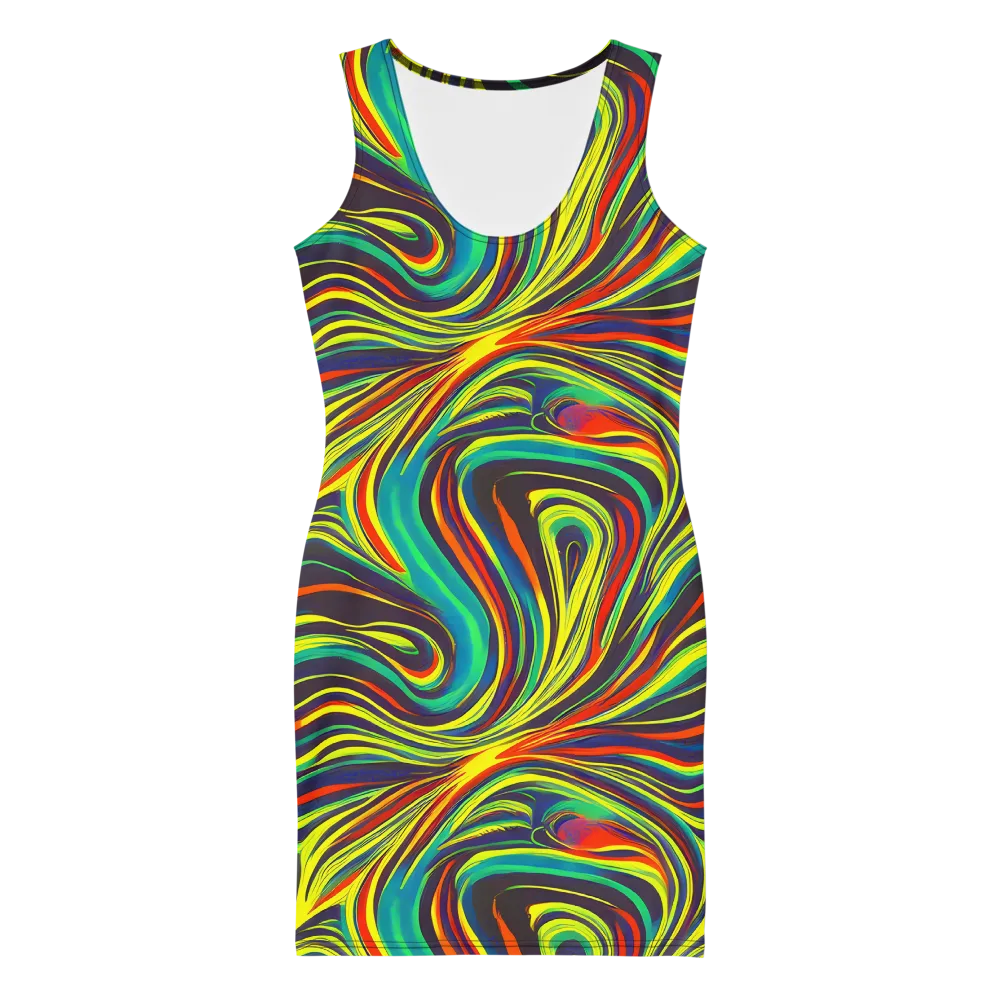 Voltage Veil on Bodycon Dress — Front