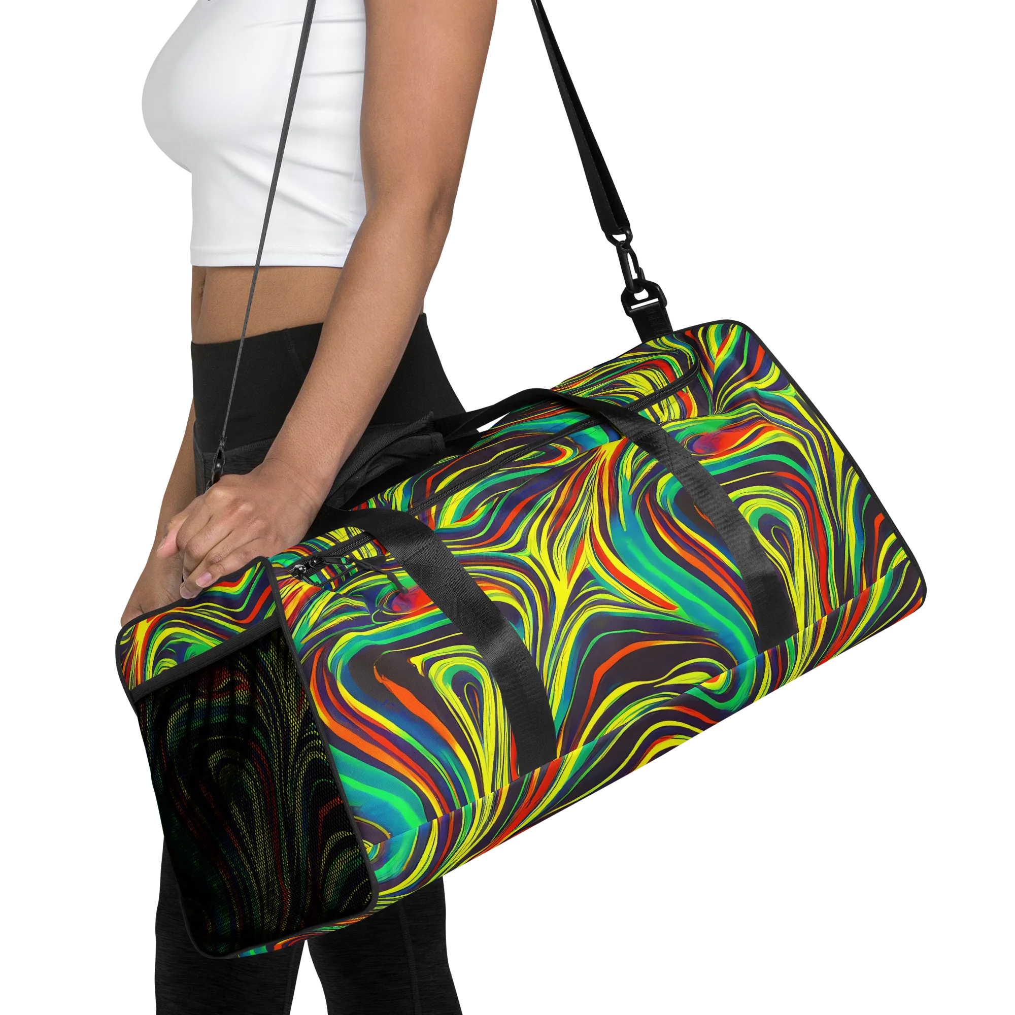 Voltage Veil on Duffle Bag — Front