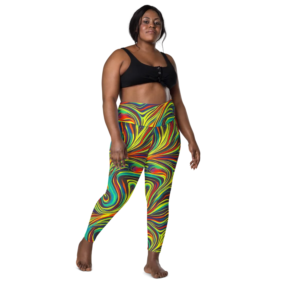 Voltage Veil on Leggings with Pockets — Front