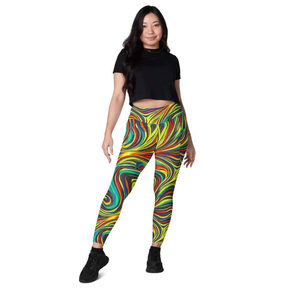 Voltage Veil on Leggings with Pockets — Front