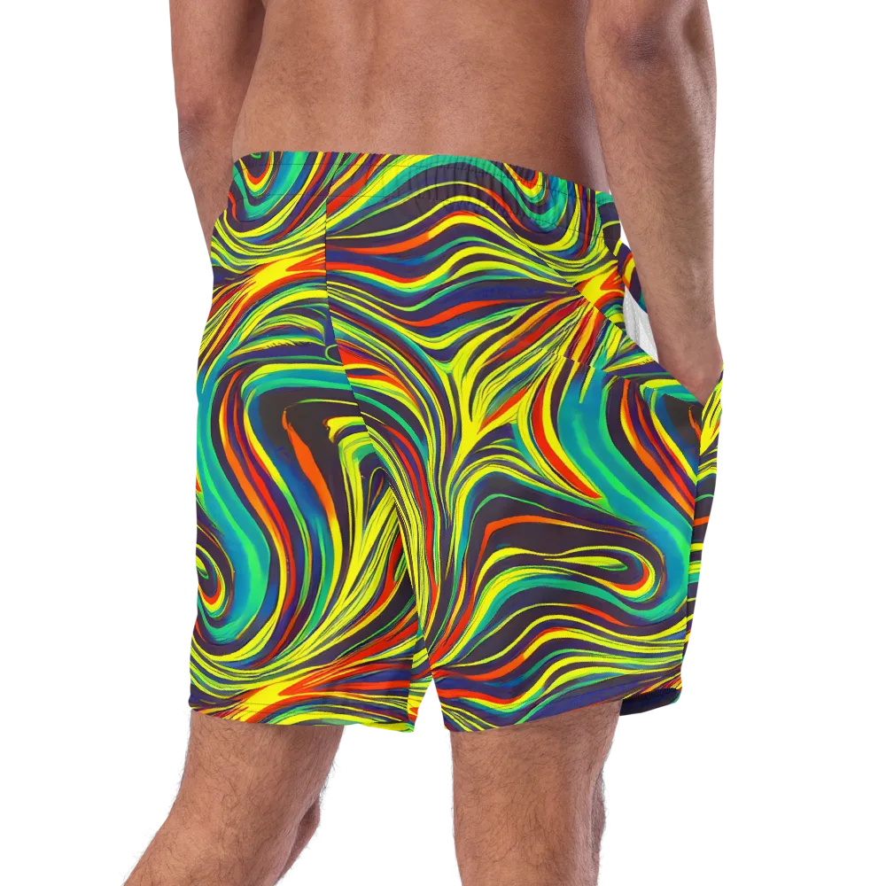 Voltage Veil on Swim Trunks — Right Back