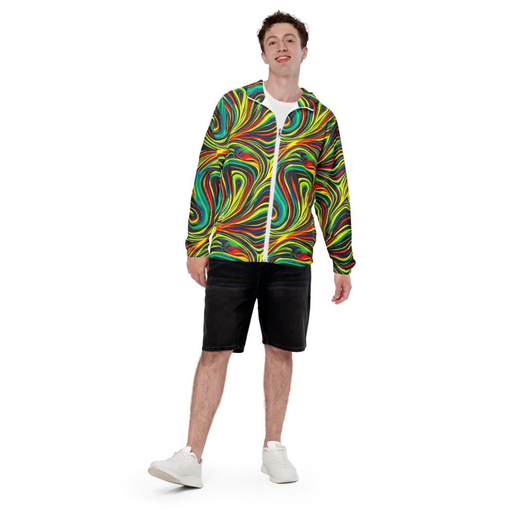 Voltage Veil on Men's Windbreaker — Front