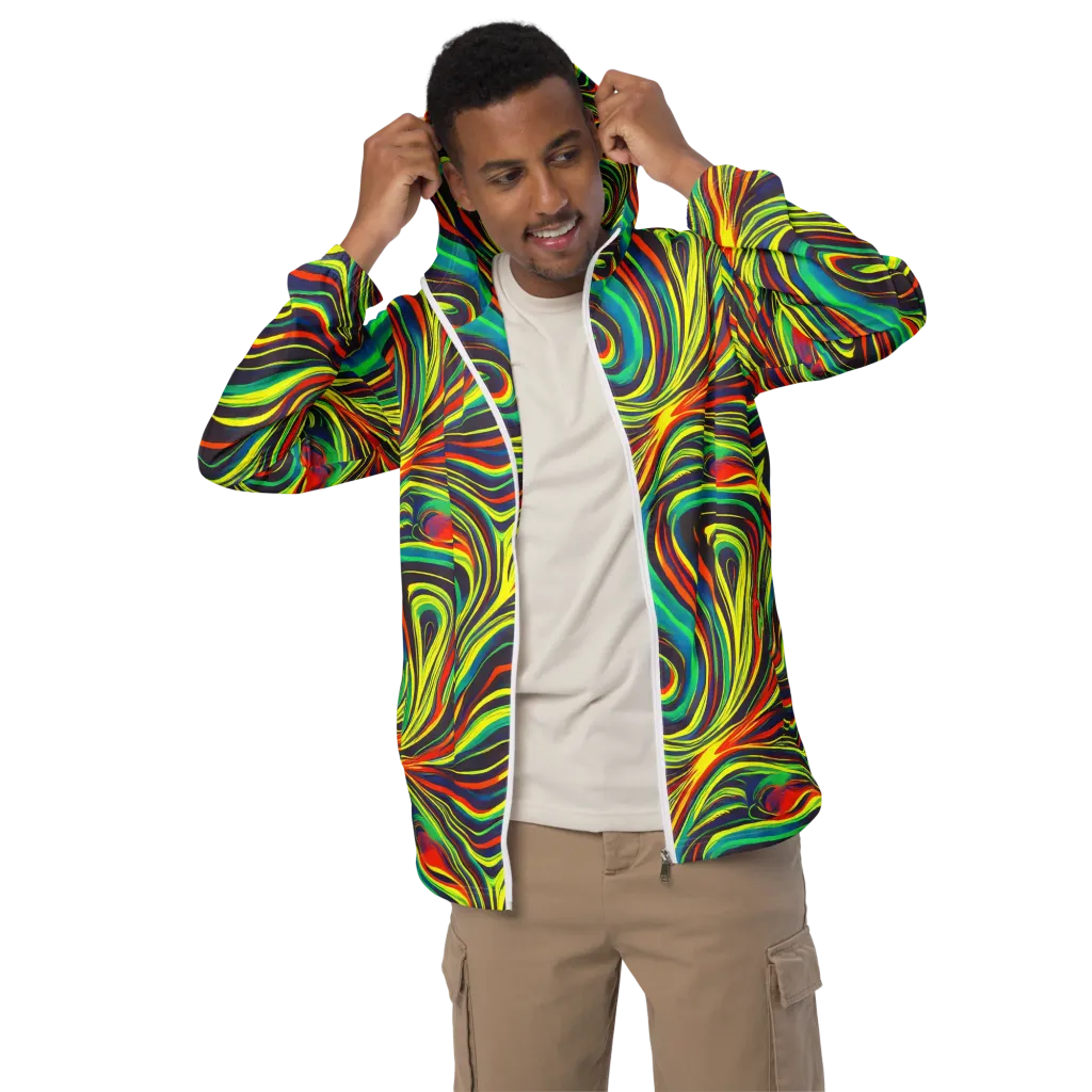 Voltage Veil on Men's Windbreaker — Front