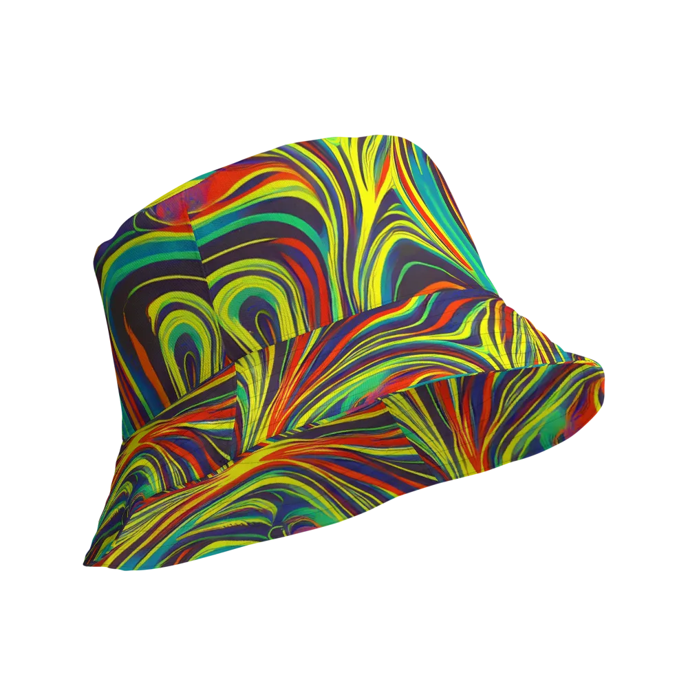 Voltage Veil on Reversible Bucket Hat — Product details Outside