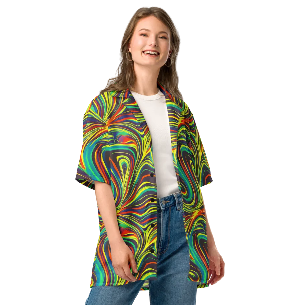 Voltage Veil on Button Shirt — Front