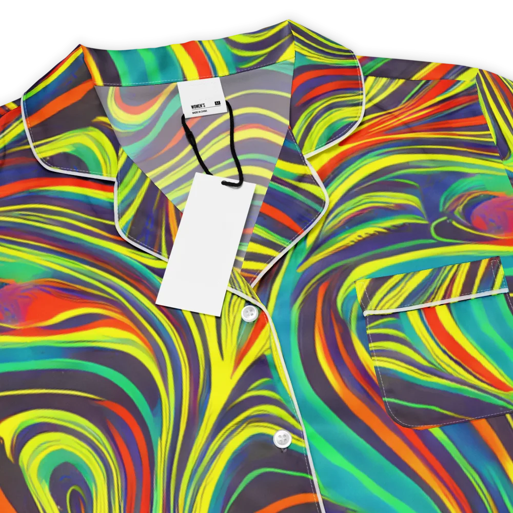 Voltage Veil on Women's Short Sleeve Pajama Top — Product details