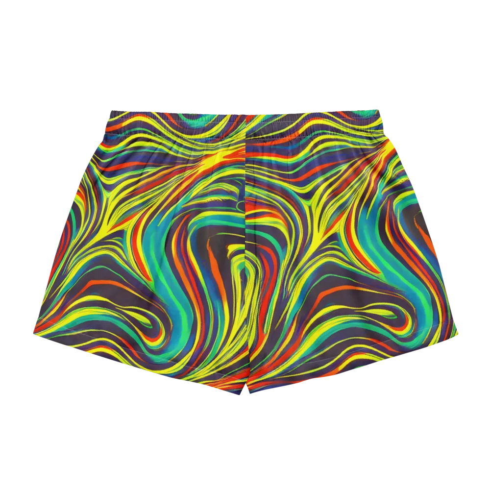 Voltage Veil on Women's Pajama Shorts — Back