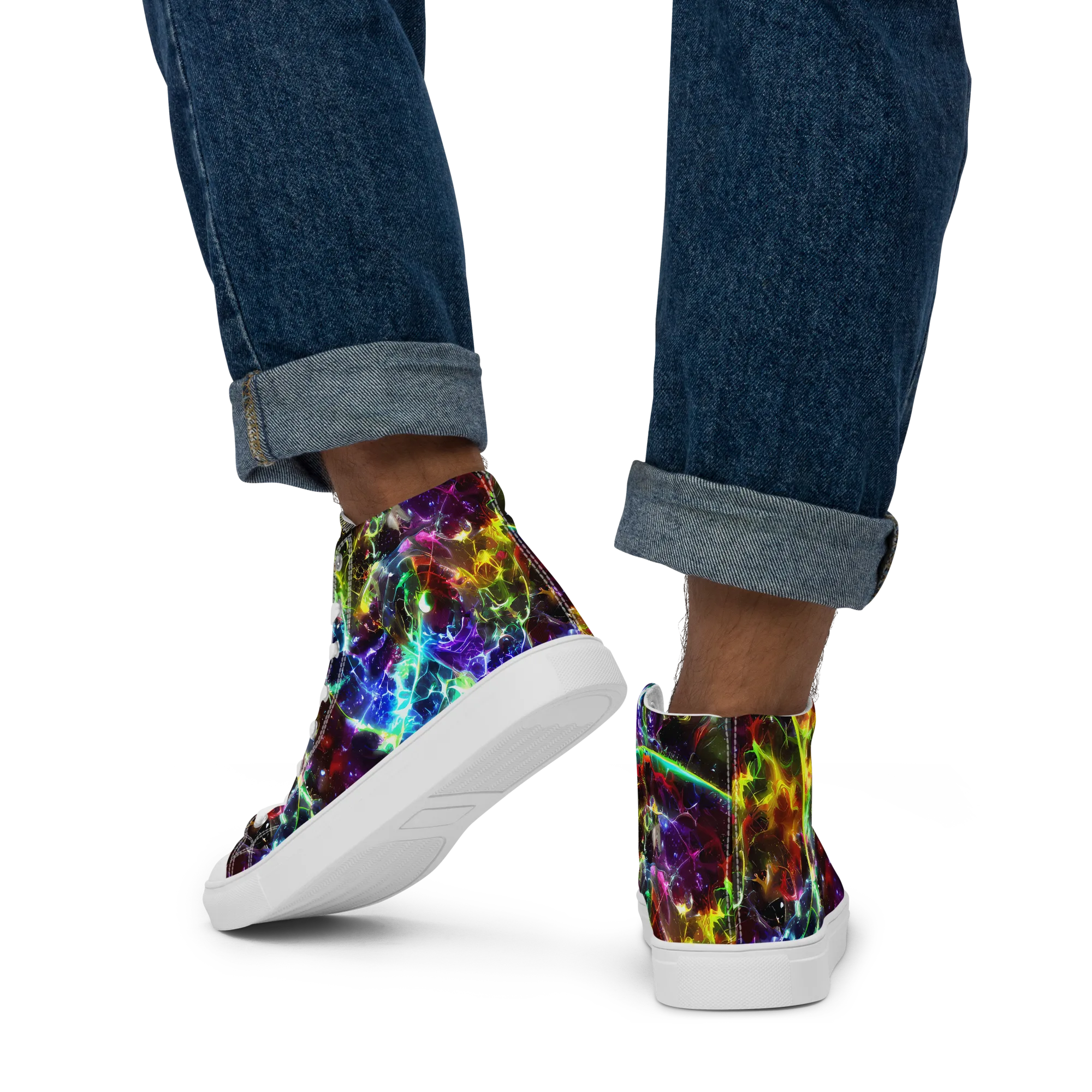 Lorentzen Lightstorm on Men's High Top Canvas Shoes — Back