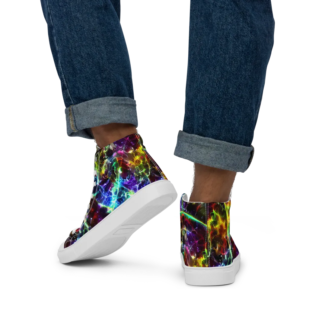 Lorentzen Lightstorm on Men's High Top Canvas Shoes — Back