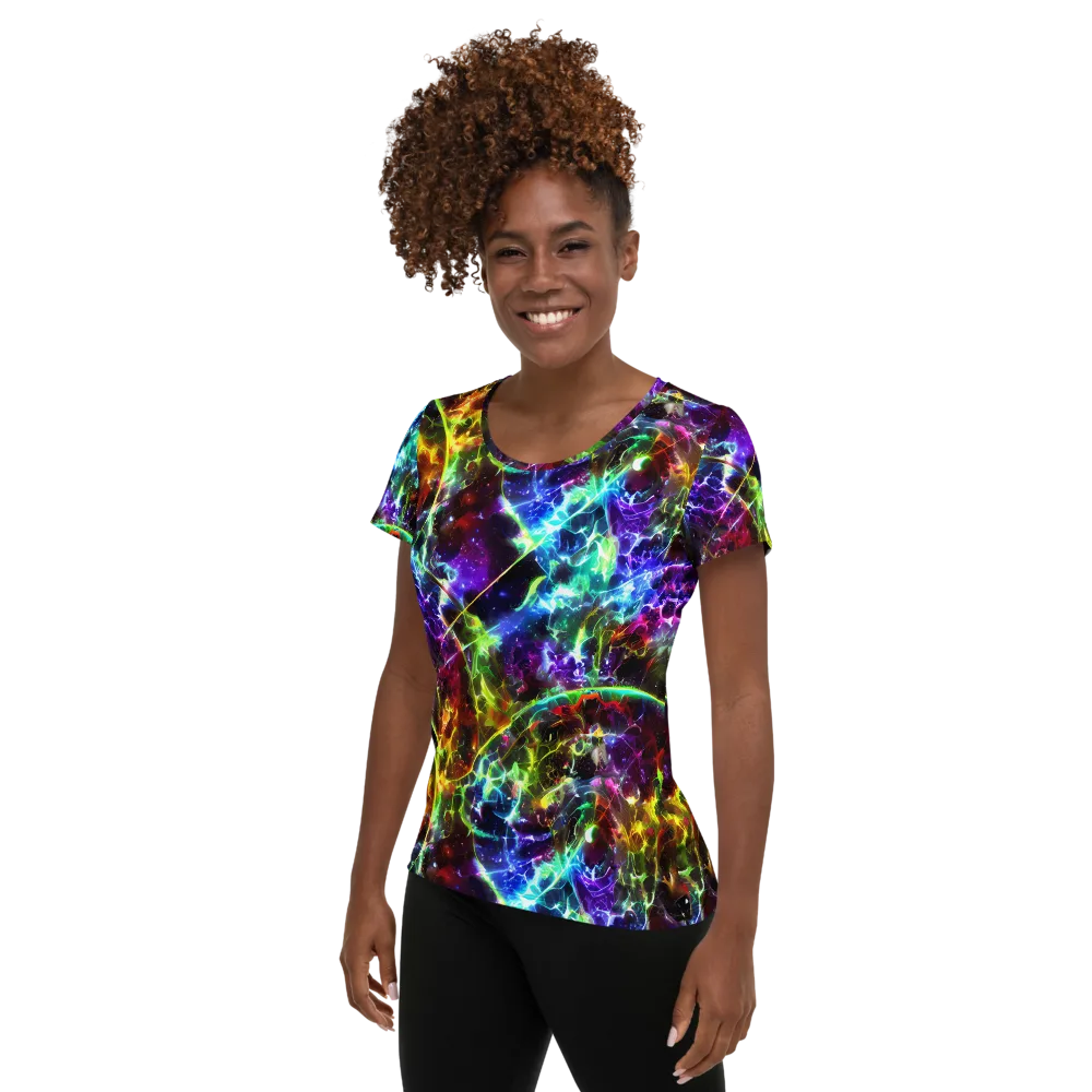 Lorentzen Lightstorm on Women's Athletic T-Shirt — Left