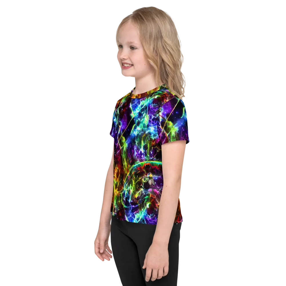 Lorentzen Lightstorm on Kids Crew Neck T-Shirt — Left