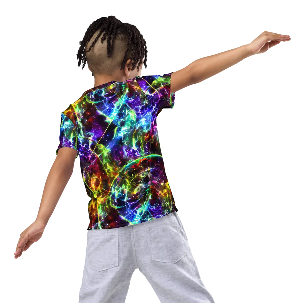 Lorentzen Lightstorm on Kids Crew Neck T-Shirt — Back
