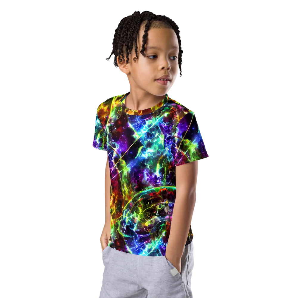 Lorentzen Lightstorm on Kids Crew Neck T-Shirt — Left Front