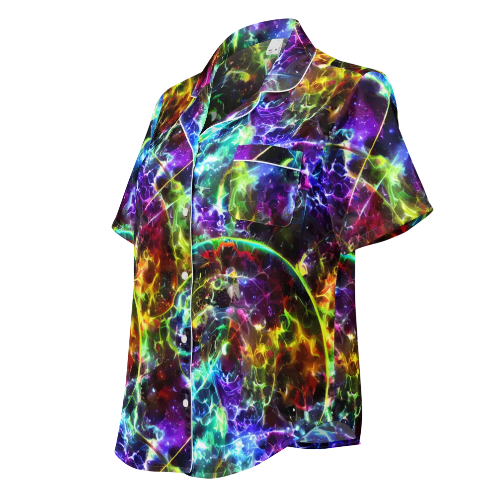 Lorentzen Lightstorm on Women's Short Sleeve Pajama Top — Left Front