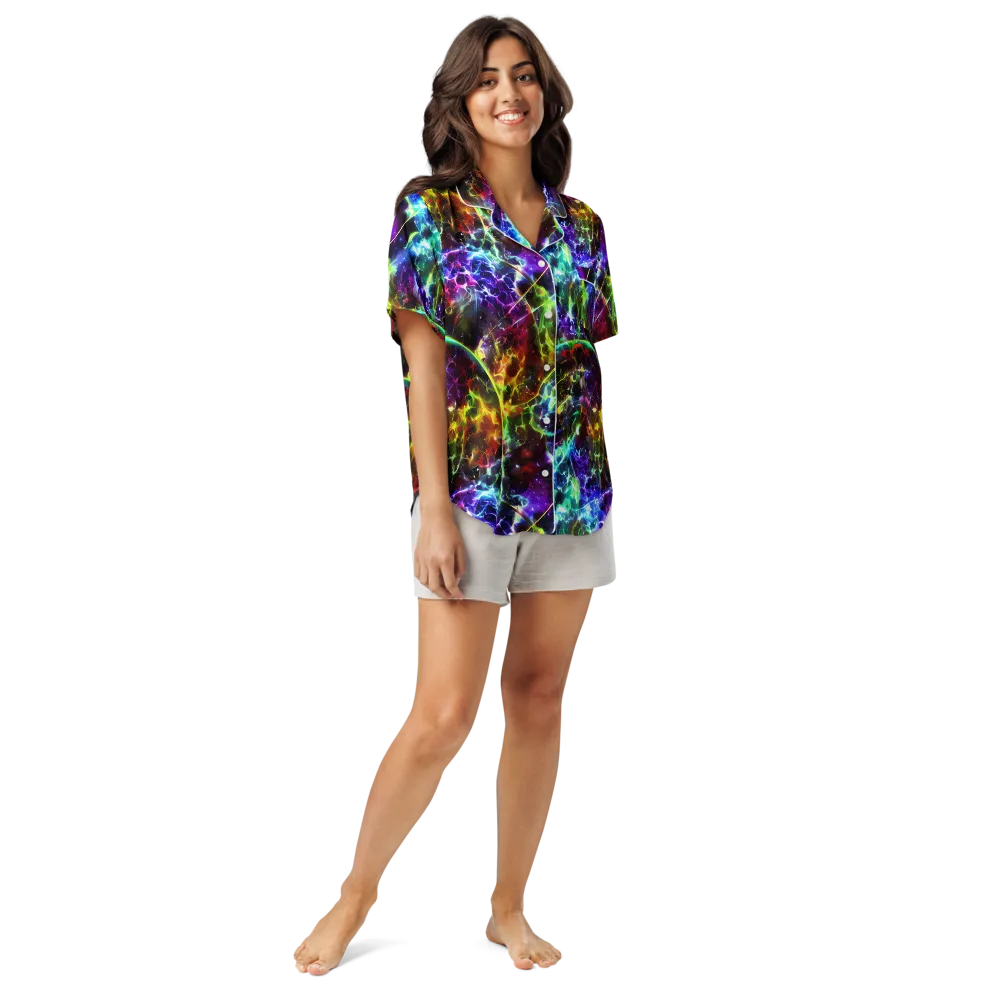 Lorentzen Lightstorm on Women's Short Sleeve Pajama Top — Front