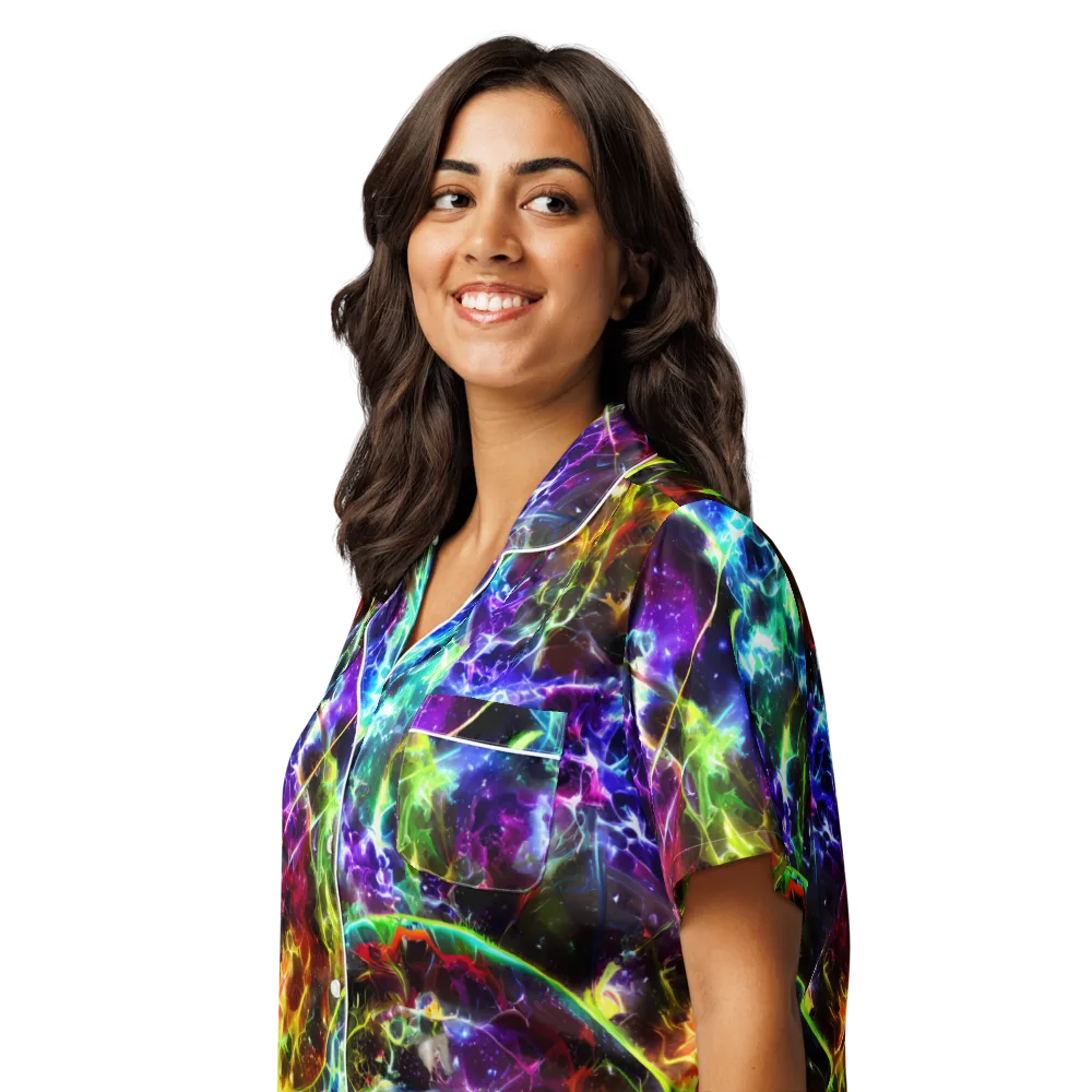 Lorentzen Lightstorm on Women's Short Sleeve Pajama Top — Left Front