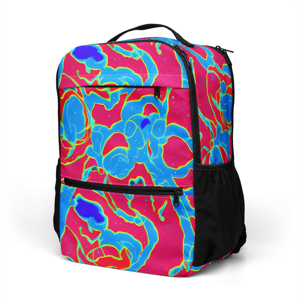 Electric Bloom on Utility Backpack — Left Front