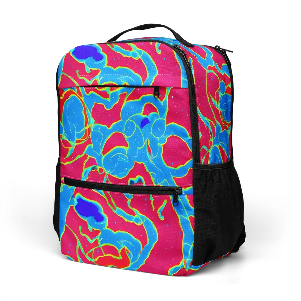 Electric Bloom on Utility Backpack — Left Front