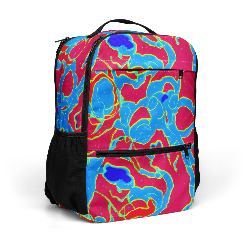 Electric Bloom on Utility Backpack — Right Front