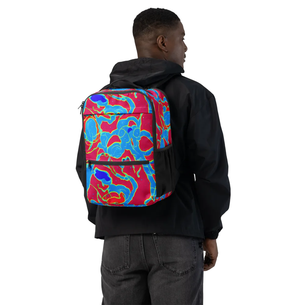 Electric Bloom on Utility Backpack — Back