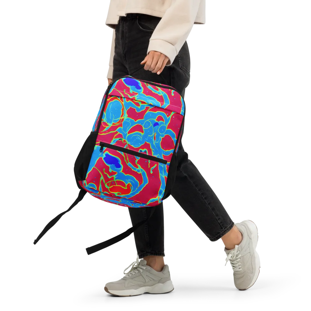 Electric Bloom on Utility Backpack — Front