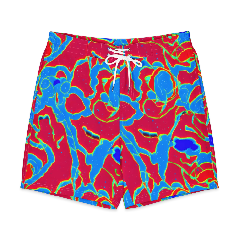 Electric Bloom on Men's Board Shorts — Front
