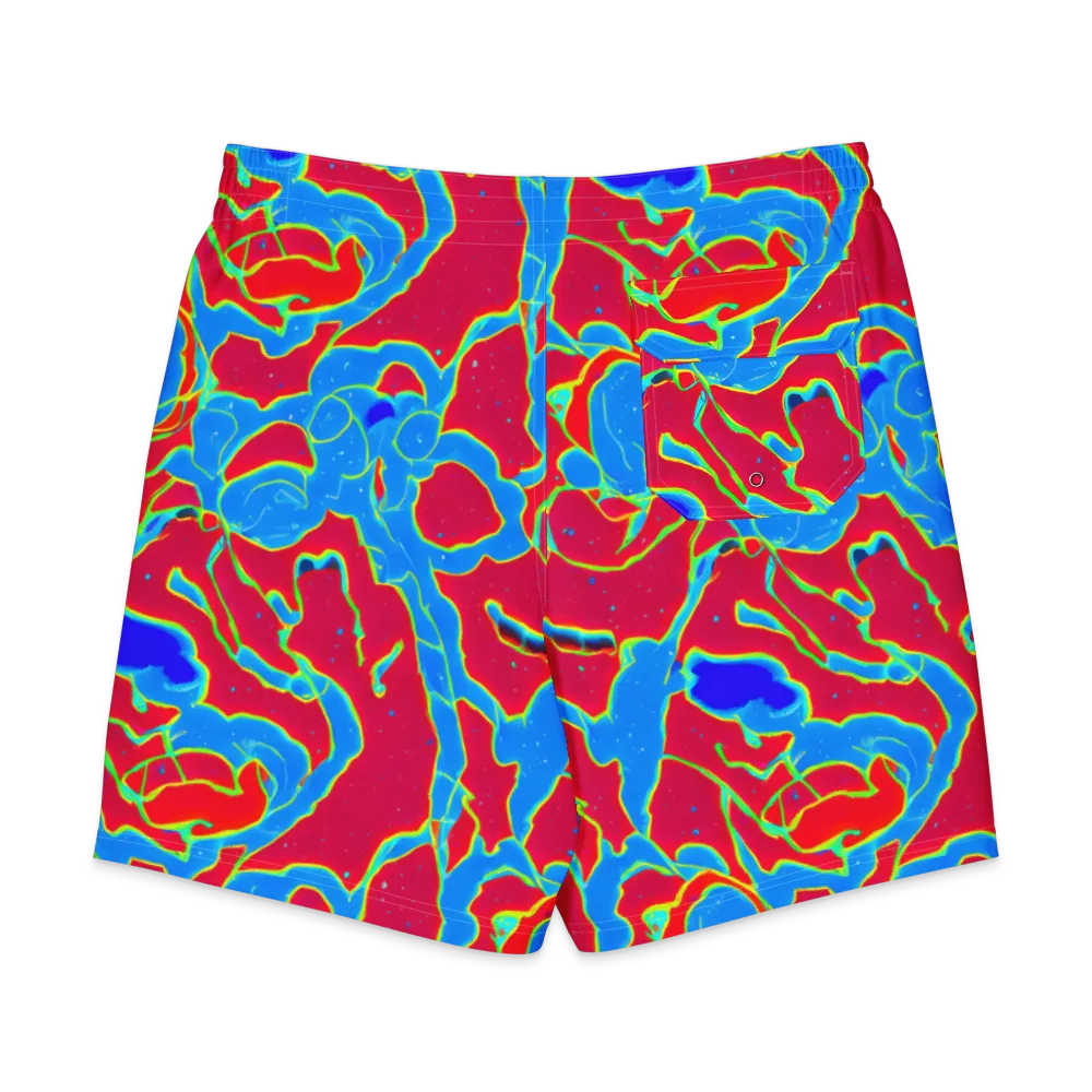 Electric Bloom on Men's Board Shorts — Back