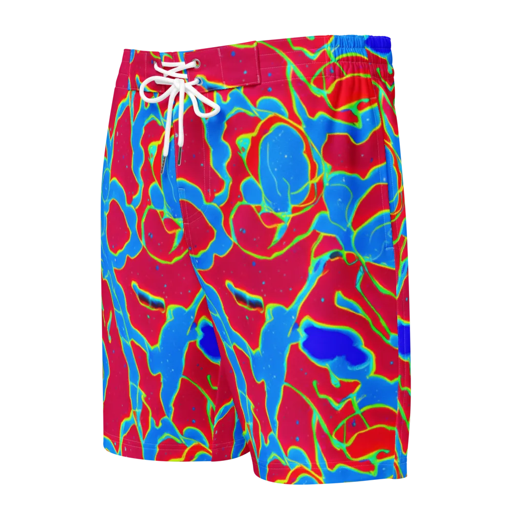 Electric Bloom on Men's Board Shorts — Front