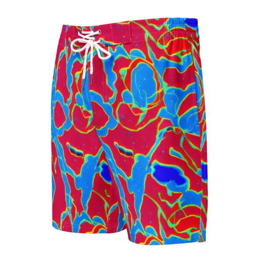 Electric Bloom on a Men's Board Shorts