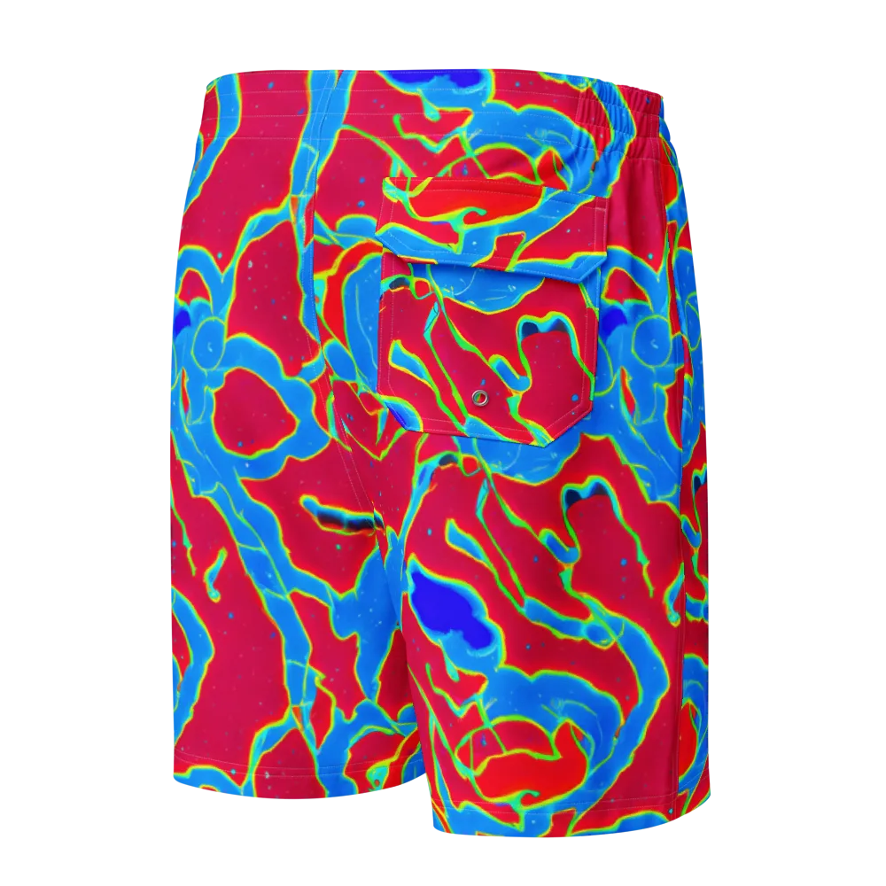 Electric Bloom on Men's Board Shorts — Back
