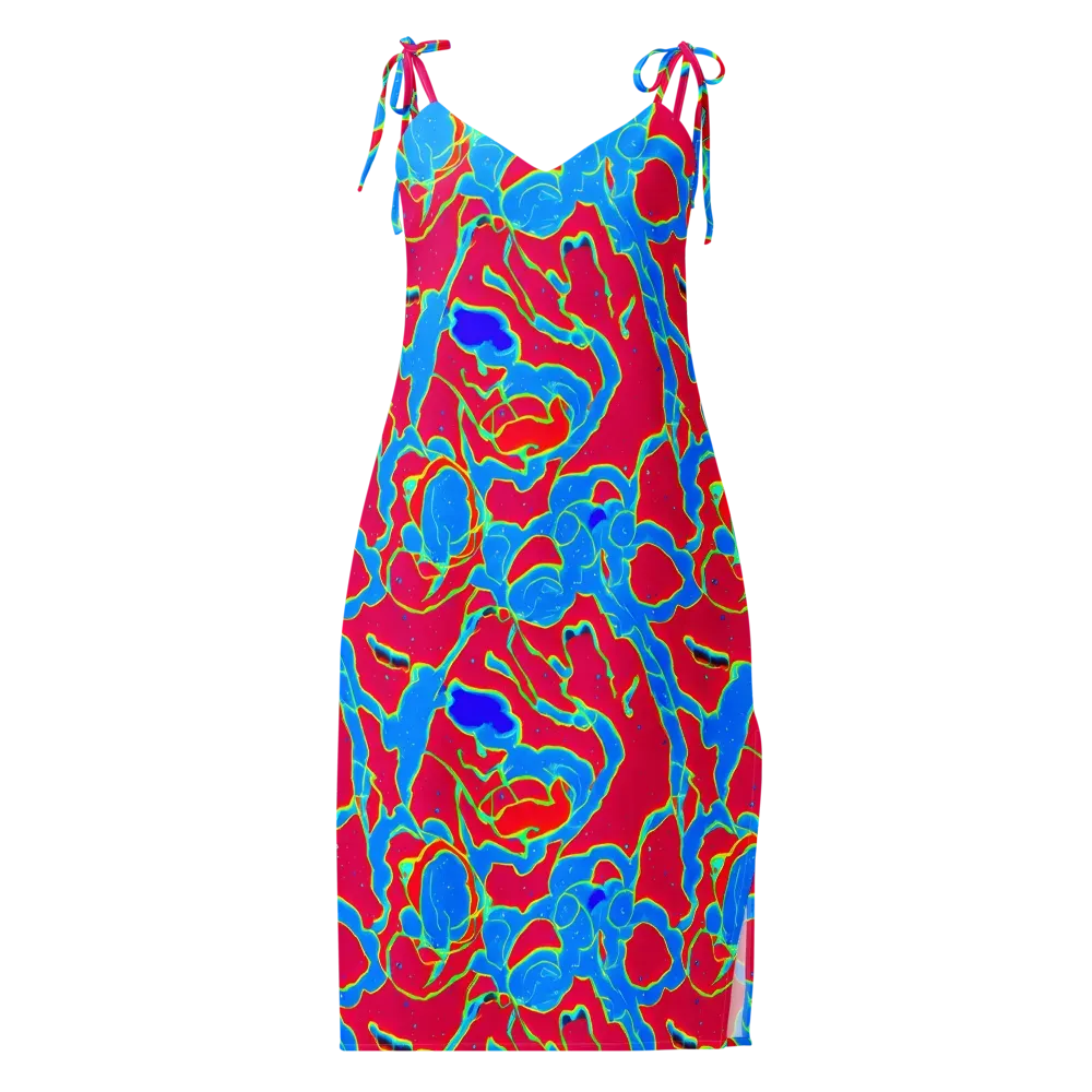 Electric Bloom on Slip Dress — Front
