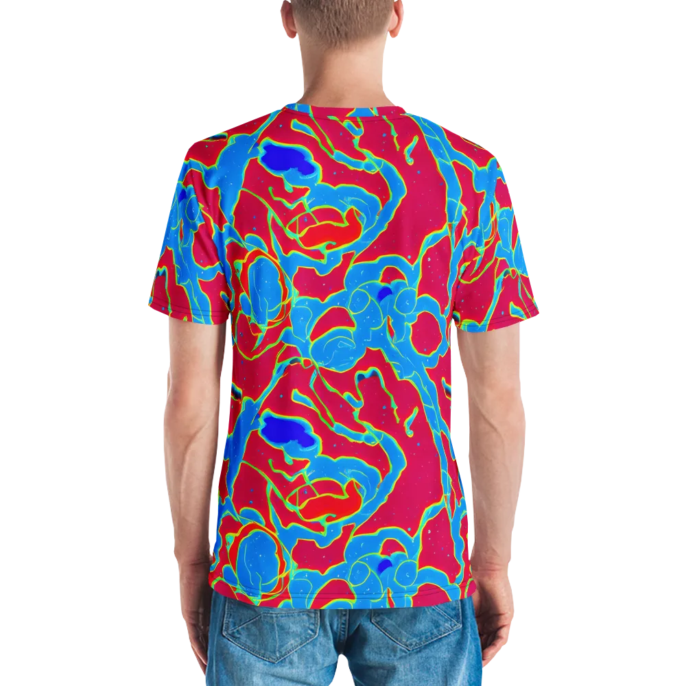 Electric Bloom on Men's Crew Neck T-Shirt — Back