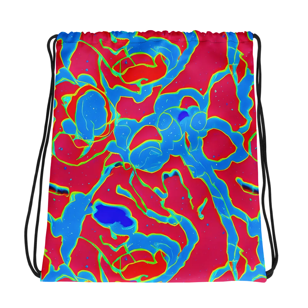 Electric Bloom on Drawstring Bag — Photo