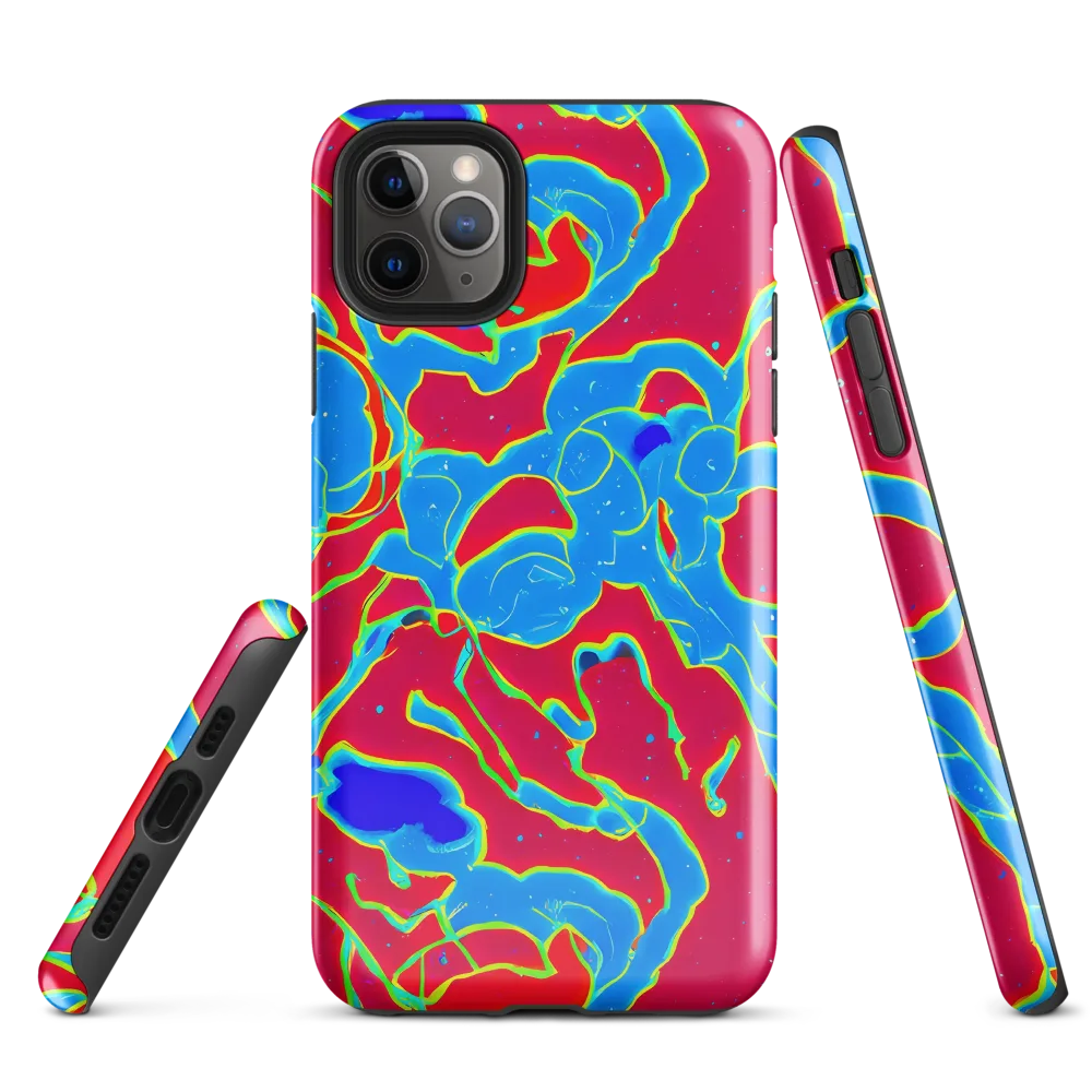 Electric Bloom on Tough Case for iPhone® — Front