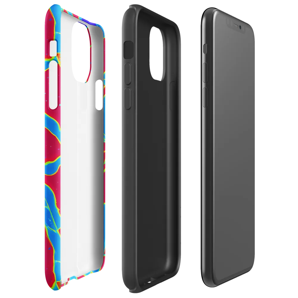 Electric Bloom on Tough Case for iPhone® — Right