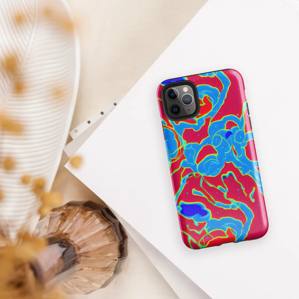 Electric Bloom on Tough Case for iPhone® — Front