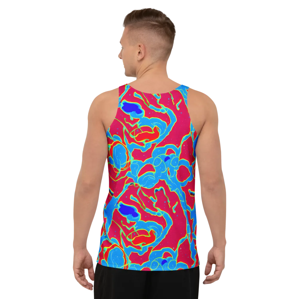 Electric Bloom on Men's Tank Top — Back