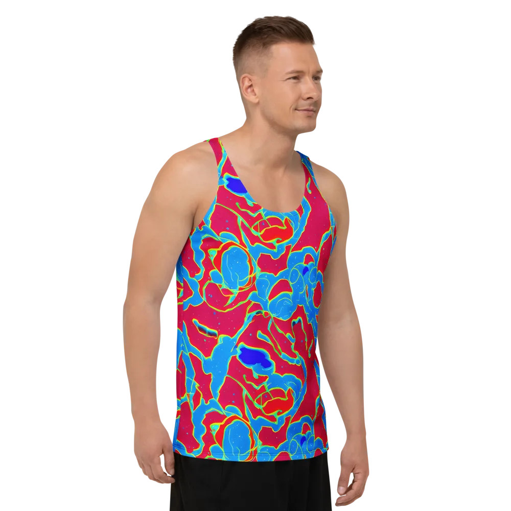 Electric Bloom on Men's Tank Top — Right Front