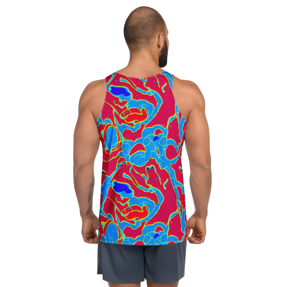 Electric Bloom on Men's Tank Top — Back