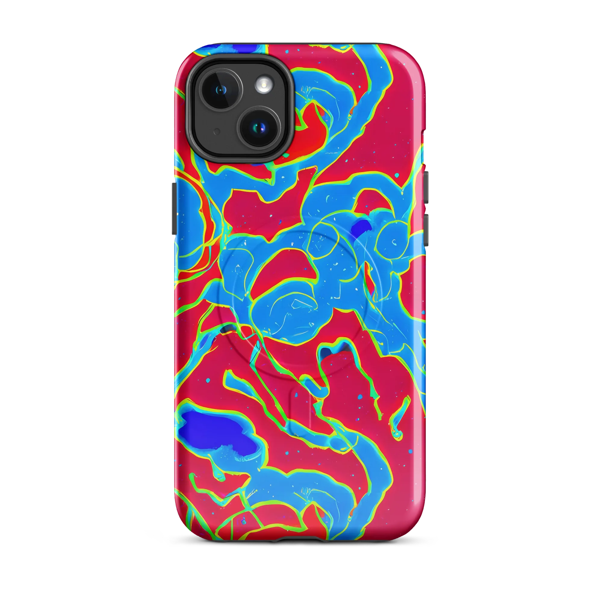 Electric Bloom on MagSafe Tough Case for iPhone® — Front