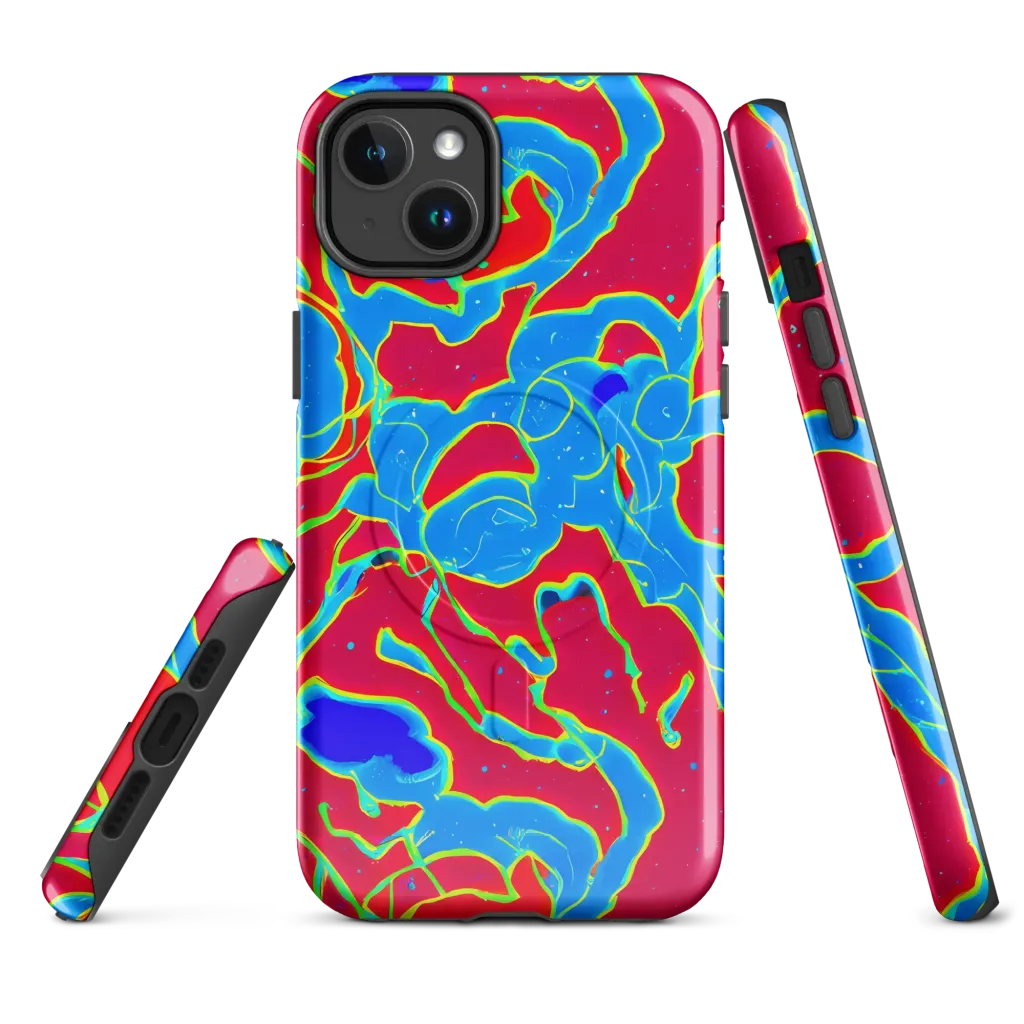 Electric Bloom on MagSafe Tough Case for iPhone® — Front