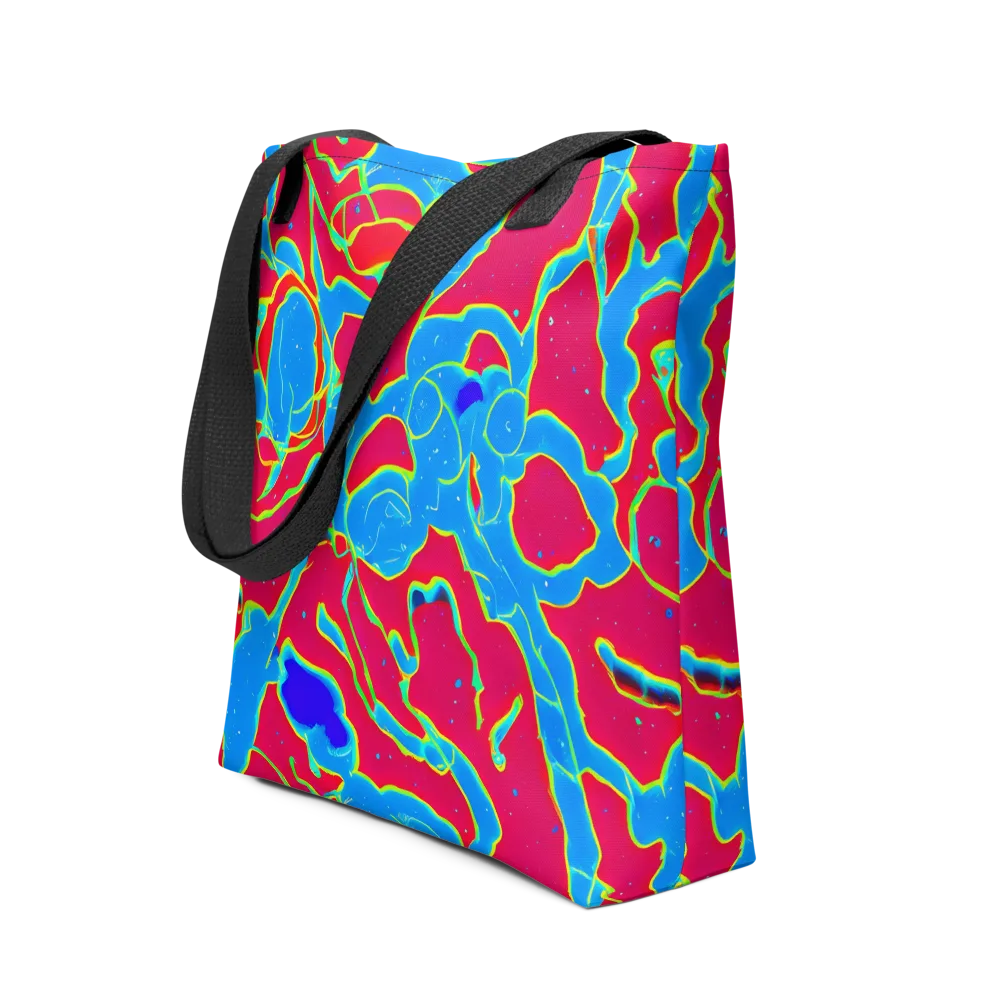 Electric Bloom on Tote Bag — Front