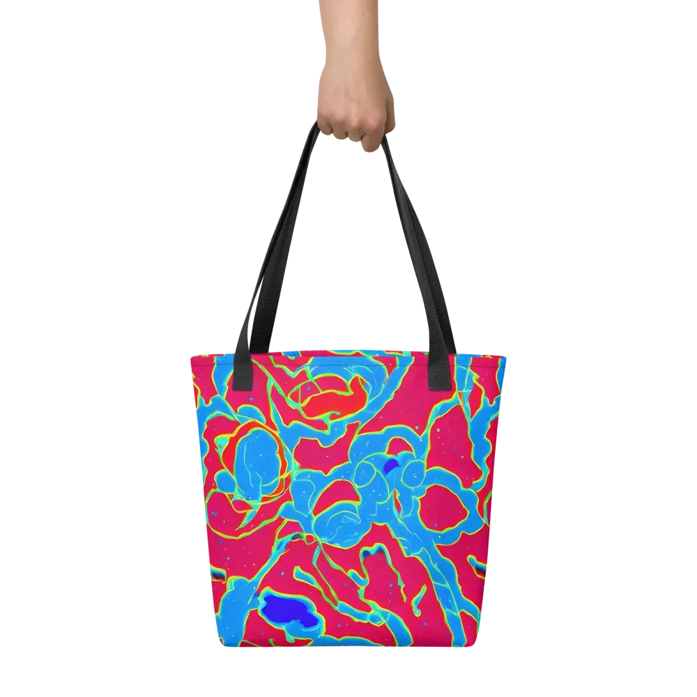 Electric Bloom on Tote Bag — Front