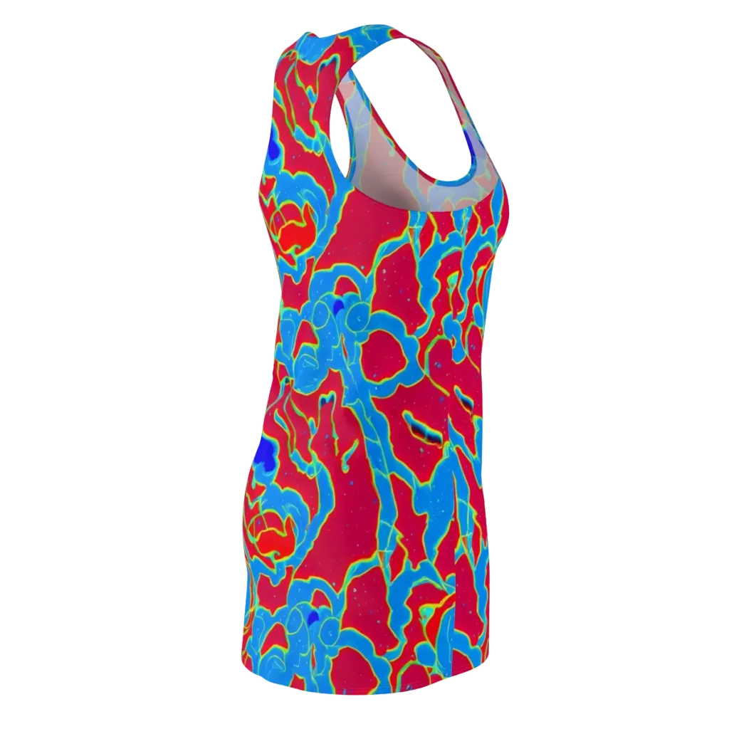 Electric Bloom on Racerback Dress — Back Side