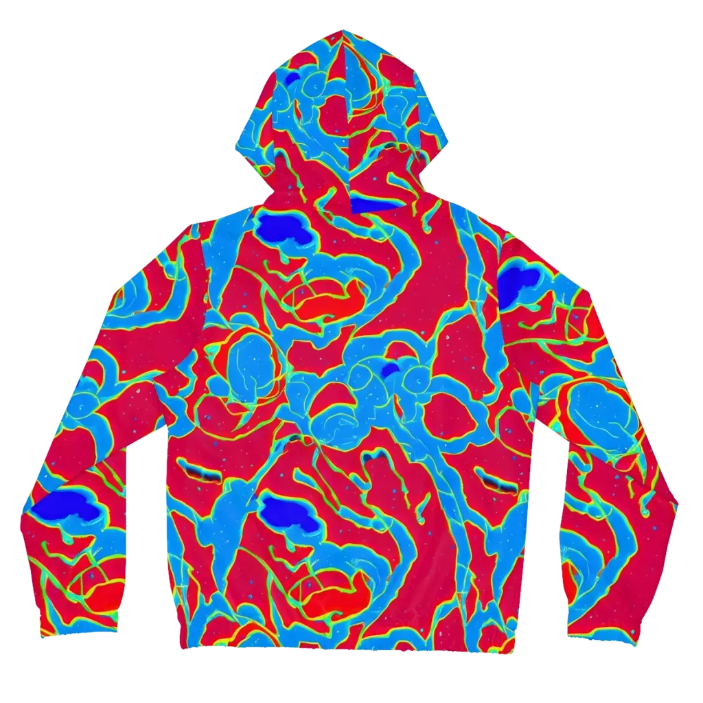 Electric Bloom on Women's Full-Zip Hoodie — Back