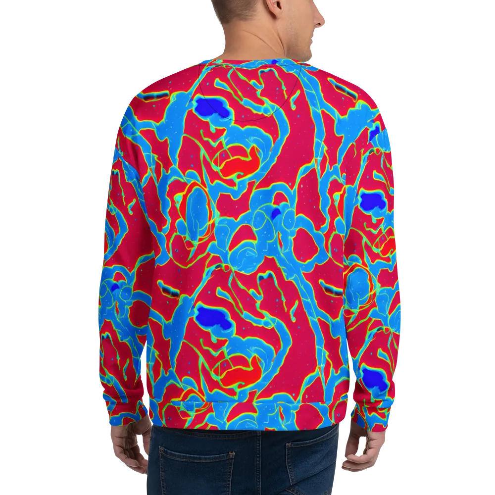 Electric Bloom on Sweatshirt — Back
