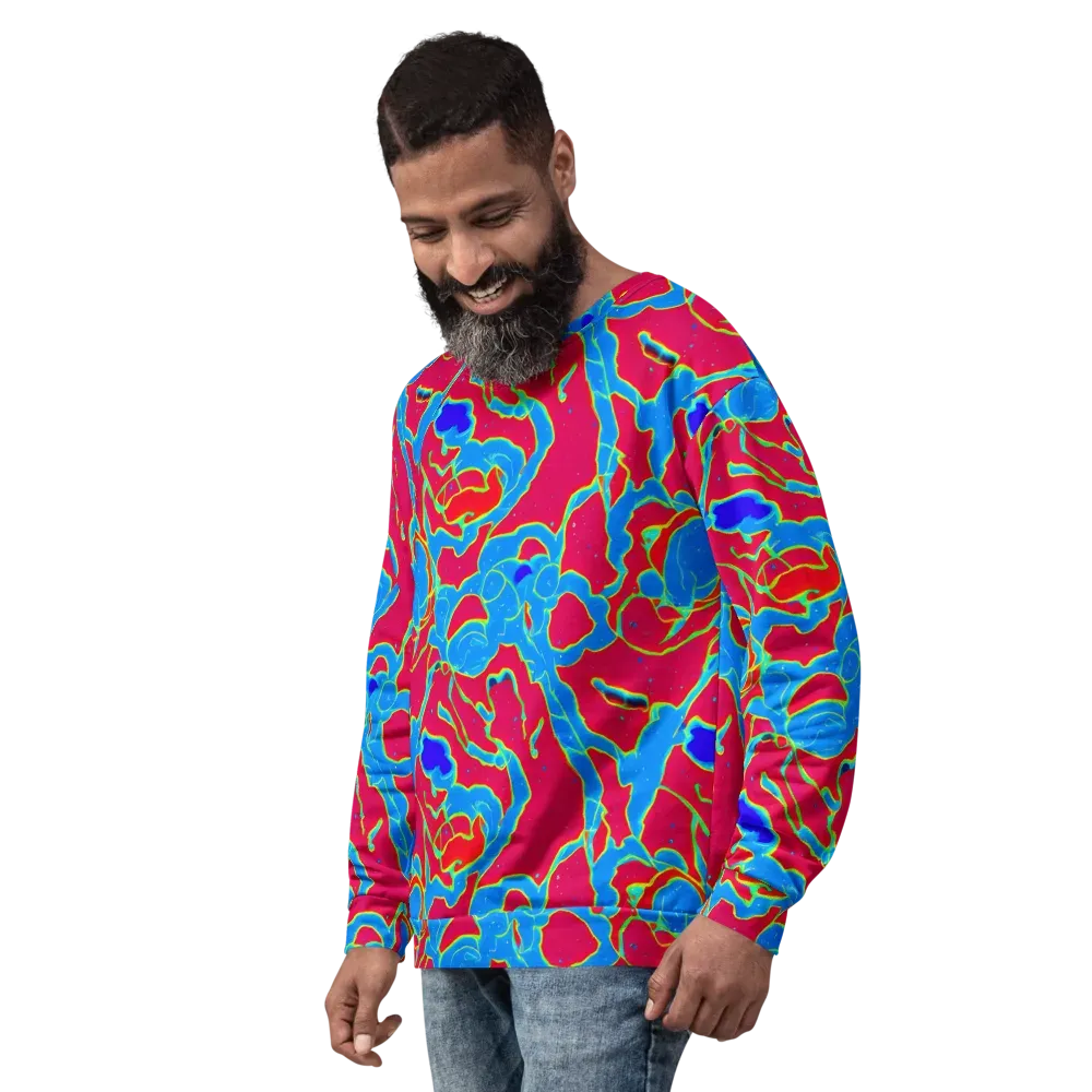 Electric Bloom on Sweatshirt — Left Front