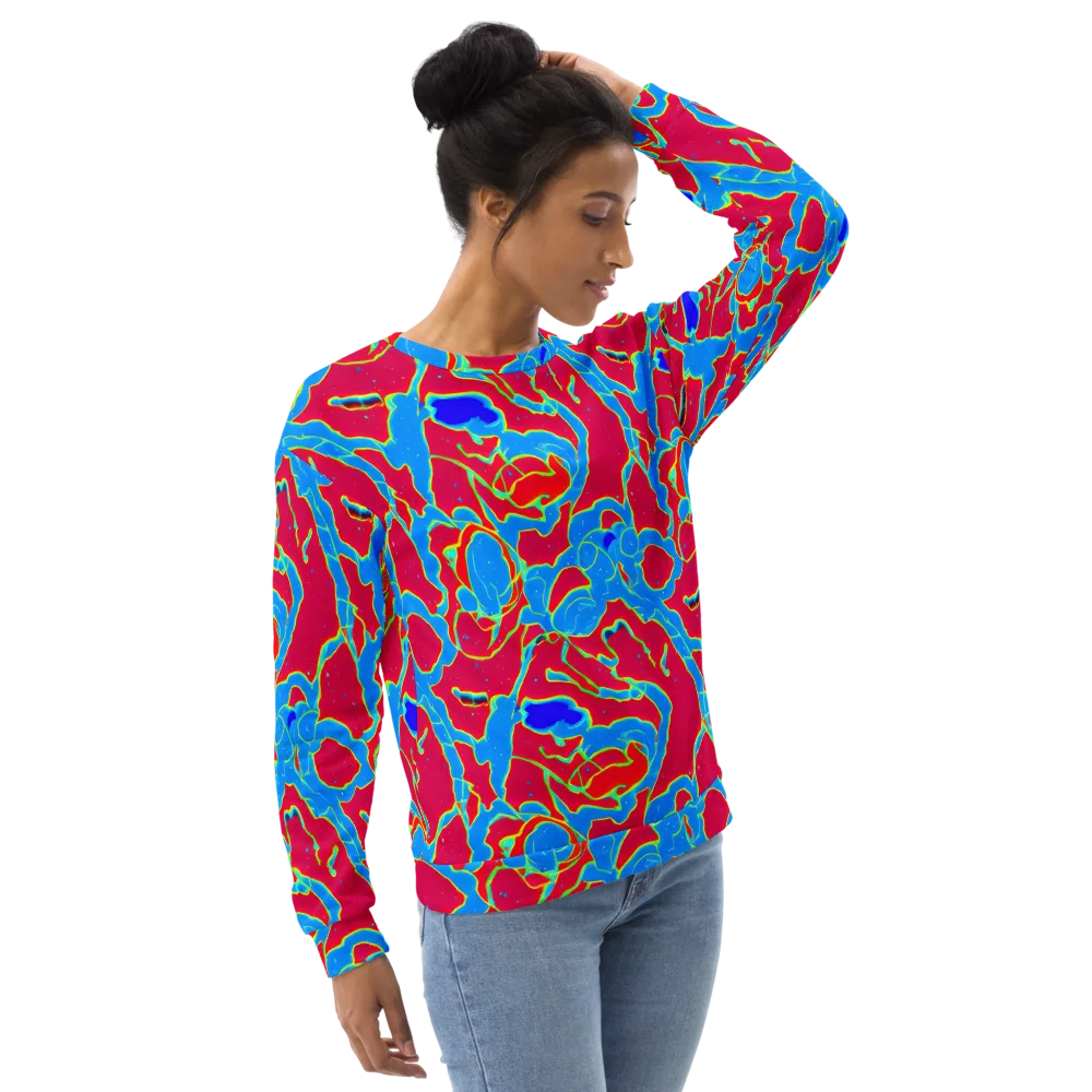 Electric Bloom on Sweatshirt — Right Front