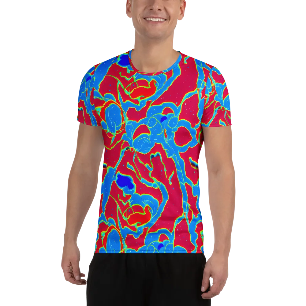Electric Bloom on Men's Athletic T-Shirt — Front